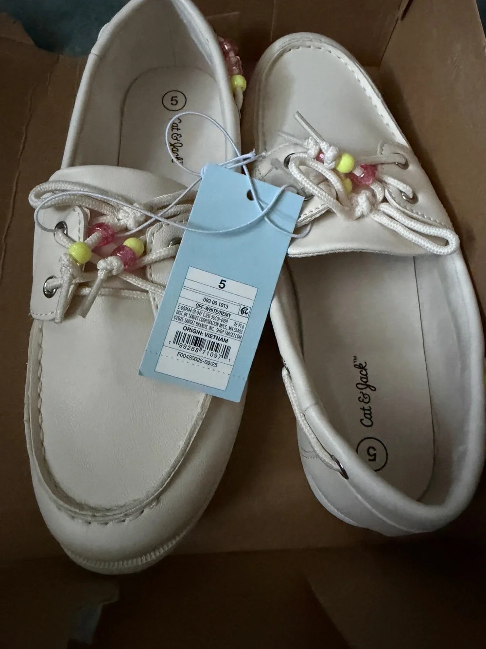 Kids' Remy Boat Moccasin Slip On Shoes - Cat & Jack  Off White